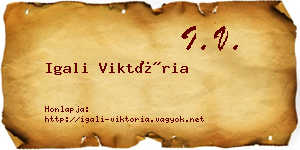 Igali Viktória névjegykártya