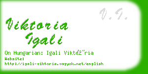 viktoria igali business card